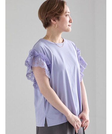 レーススリーブTシャツ