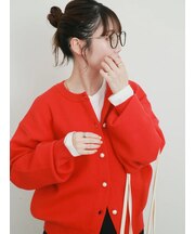 【WEB限定】パール釦カーディガン《吸湿発熱/帯電防止》