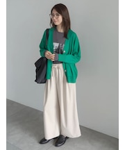 コーデュロイワイドパンツ