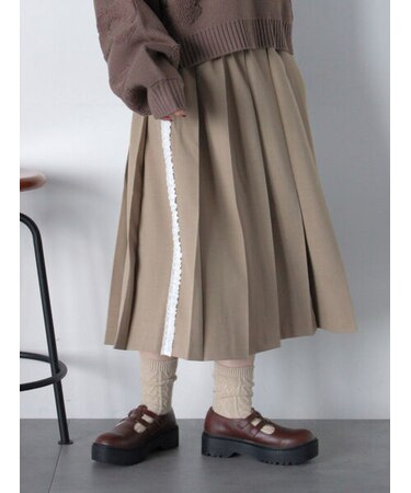 サイドラインプリーツスカート｜エヘカソポの通販｜&mall（アンド  