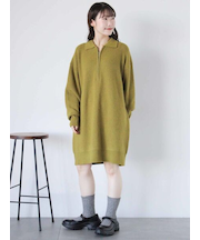 ◎襟付きハーフジップビッグニット