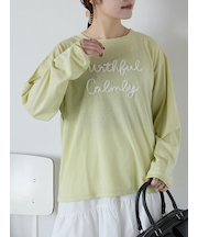 テープ刺繍シアーカットソー