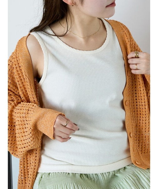 柄アソートシェルタックタンクトップ