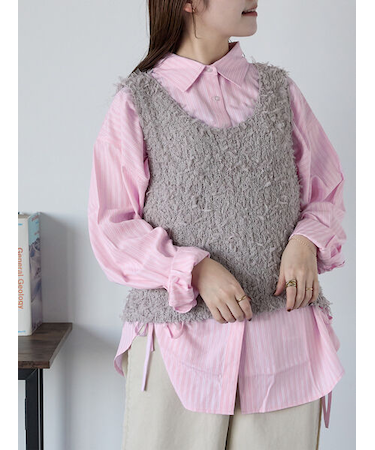 チュールヤーンニットベスト