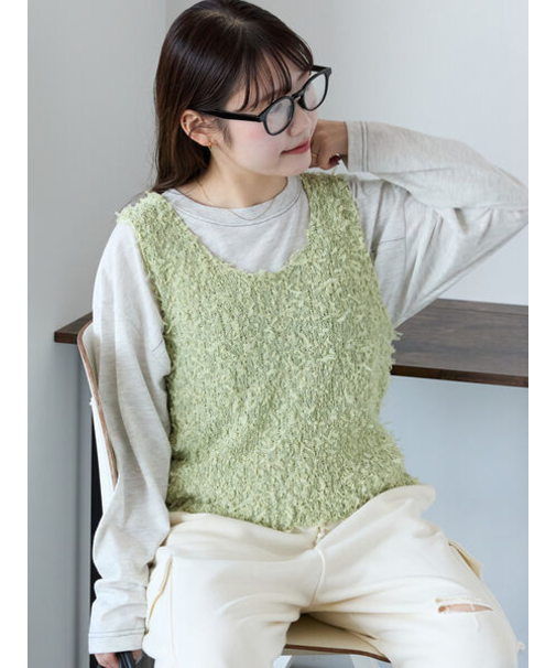 チュールヤーンニットベスト
