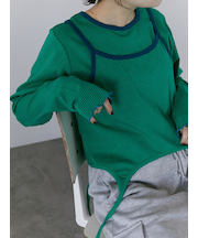 ボーダーキャミセットカットソー