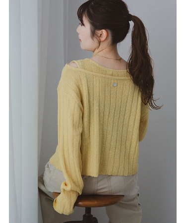 レイヤード風ニットプルオーバー