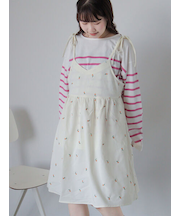 花刺繍キャミワンピース