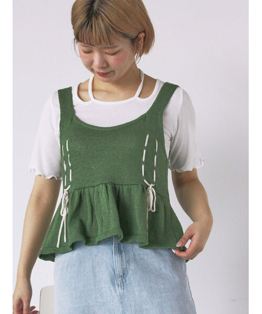 リボンニットビスチェ