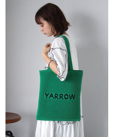 透かし編みニットバッグ