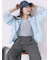 シャーリングジップシャツ