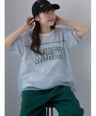 チュール重ねカットソー