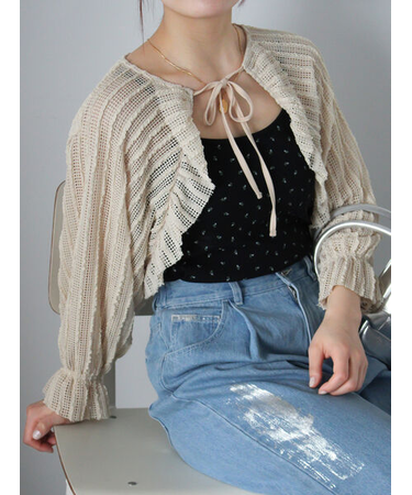 メッシュボレロカーディガン