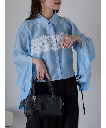 フロントレースシャツ