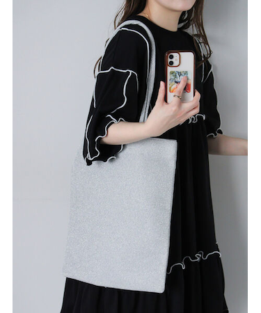 ラメトートバッグ