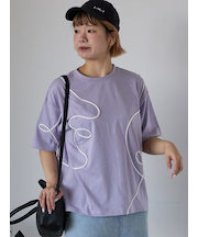 ライン柄Tシャツ
