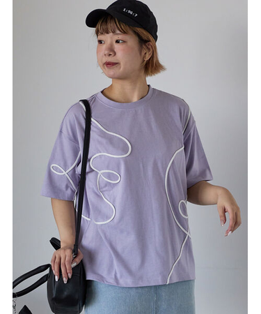 ライン柄Tシャツ
