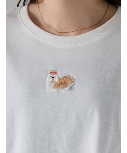 わんこ刺繍Tシャツ
