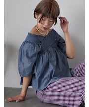 ◎シャーリングブラウス