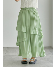 プリーツティアードスカート