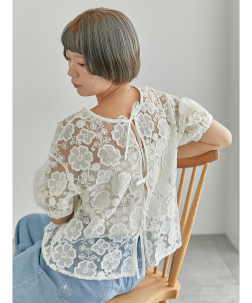 前後2WAYレースリボンブラウス