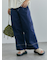 配色ステッチクロスウエストパンツ