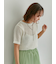 透かし柄半袖ニット