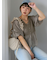 ◎ニットコンビバルーンスリーブブラウス