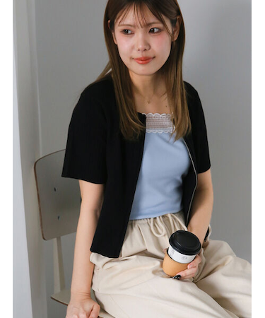 ジップアップカーディガン