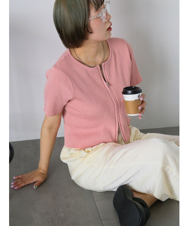 ジップアップカーディガン