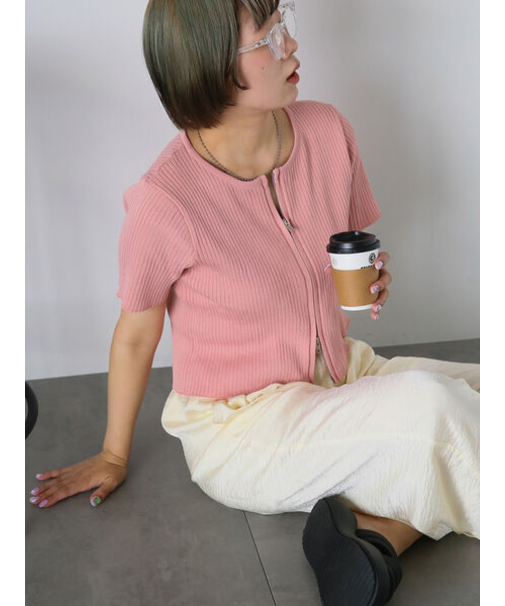 ジップアップカーディガン