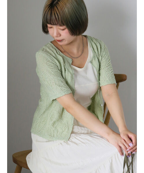 シアーシャーリングカーディガン