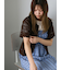 透かし編み襟付きカーディガン