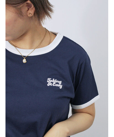 3D刺繍リンガーTシャツ