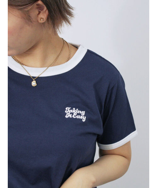 3D刺繍リンガーTシャツ