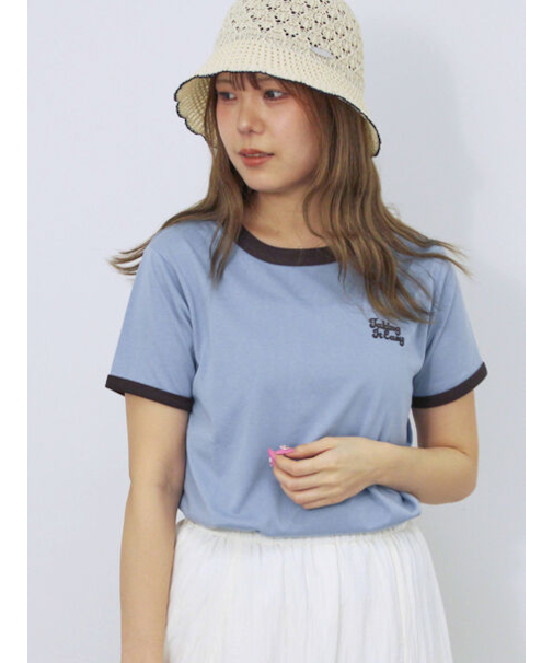 3D刺繍リンガーTシャツ