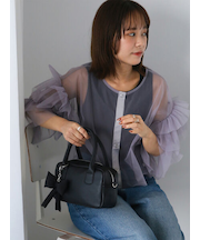 チュールフリルブラウス