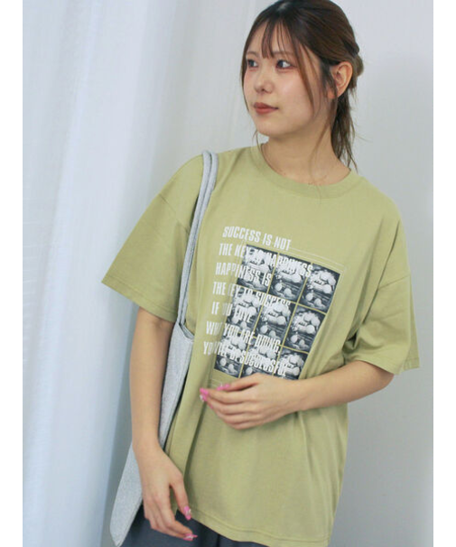 フォトプリントオーバーシルエットTシャツ