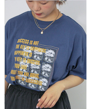 フォトプリントオーバーシルエットTシャツ