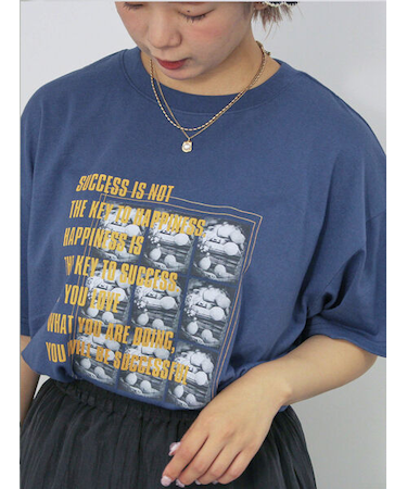 フォトプリントオーバーシルエットTシャツ