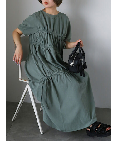 ドロスト切り替えワンピース