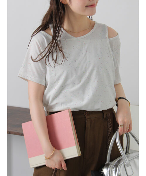 ネップ天竺レイヤード風プルオーバー