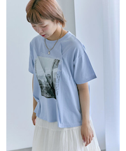 プリントタックTシャツ
