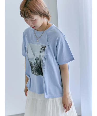 プリントタックTシャツ