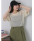 ロゴコード刺繍メッシュニット