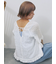 Vネックフリルブラウス