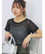 レースカットソー