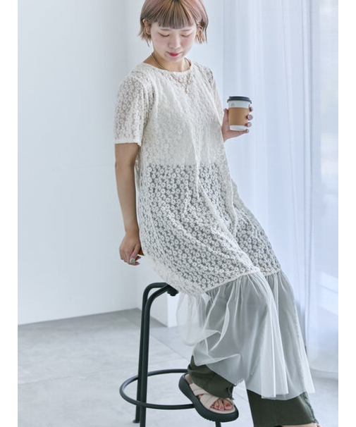 ◎レース切り替えワンピース