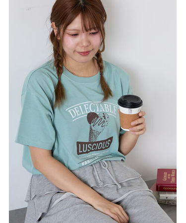 アイスクリームプリントTシャツ