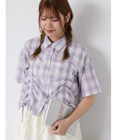 ドロストチェックシャツ